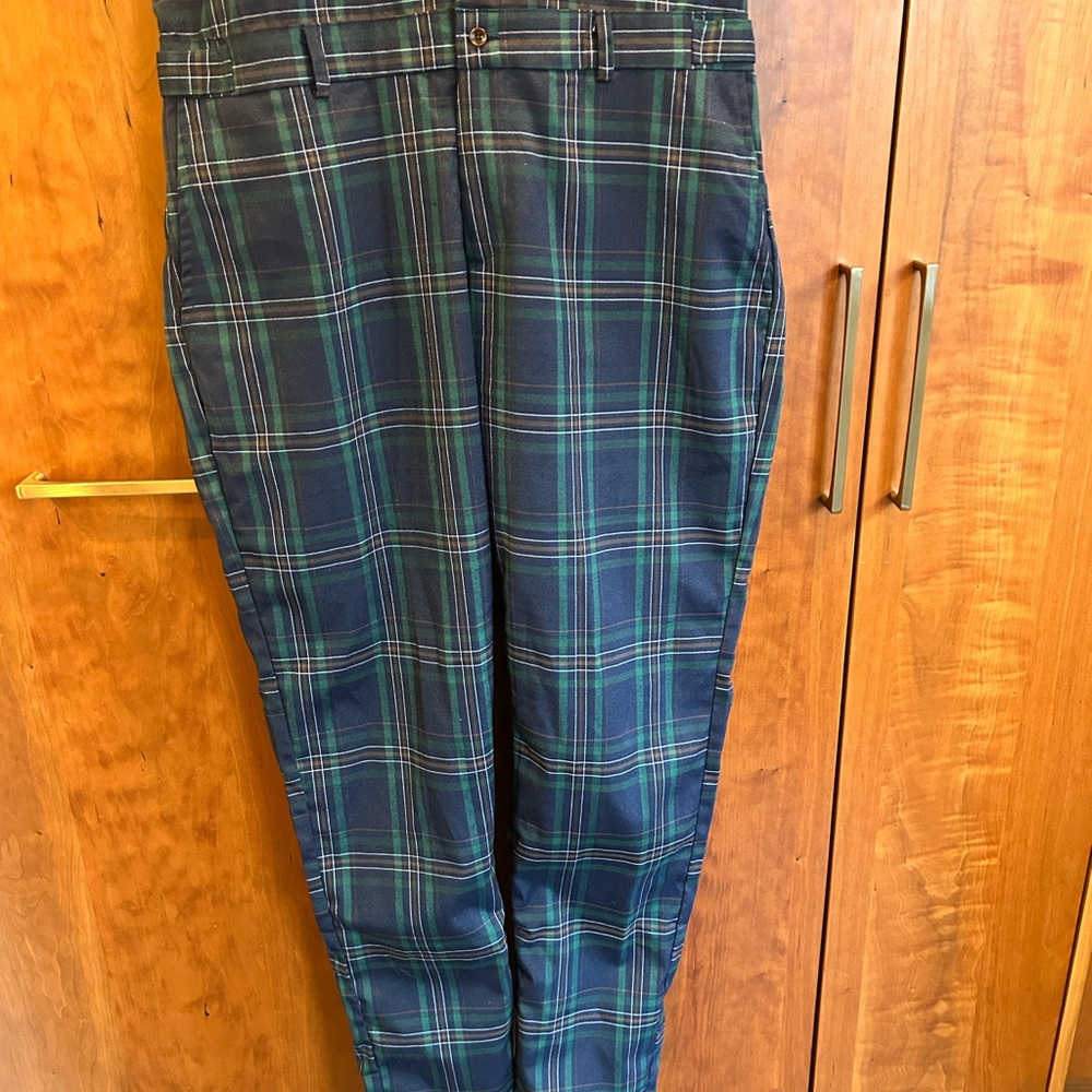 Romperjack men’s size Large one-piece like new condition Navy plaid - Picture 3 of 9